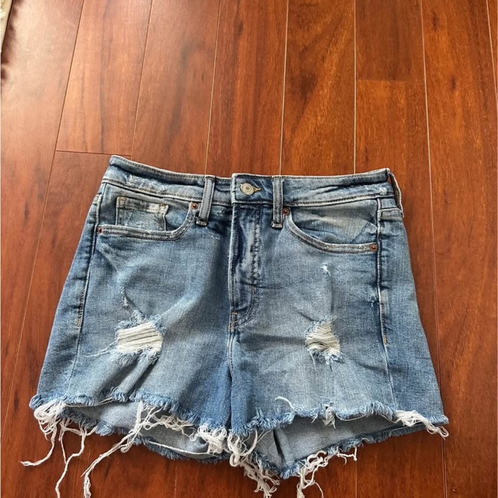 Old Navy Blue Distressed Jean Shorts